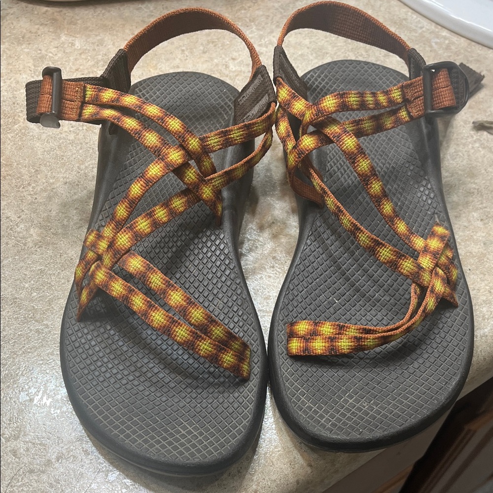 Chaco Women's Sandals in Orange and Brown